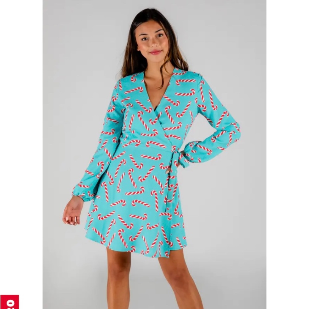 Shinesty Candy Cane Wrap Dress